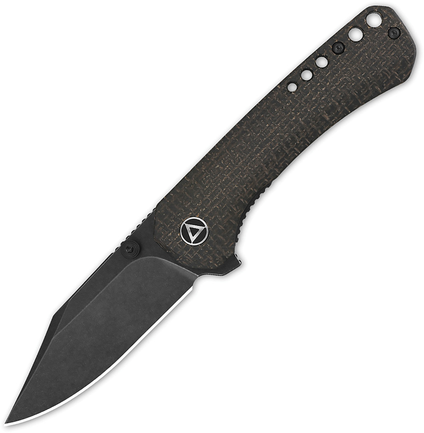 QSP Knife Kestrel Linerlock Brown Mic QS145A2