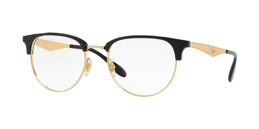 ray ban gold and black eyeglasses