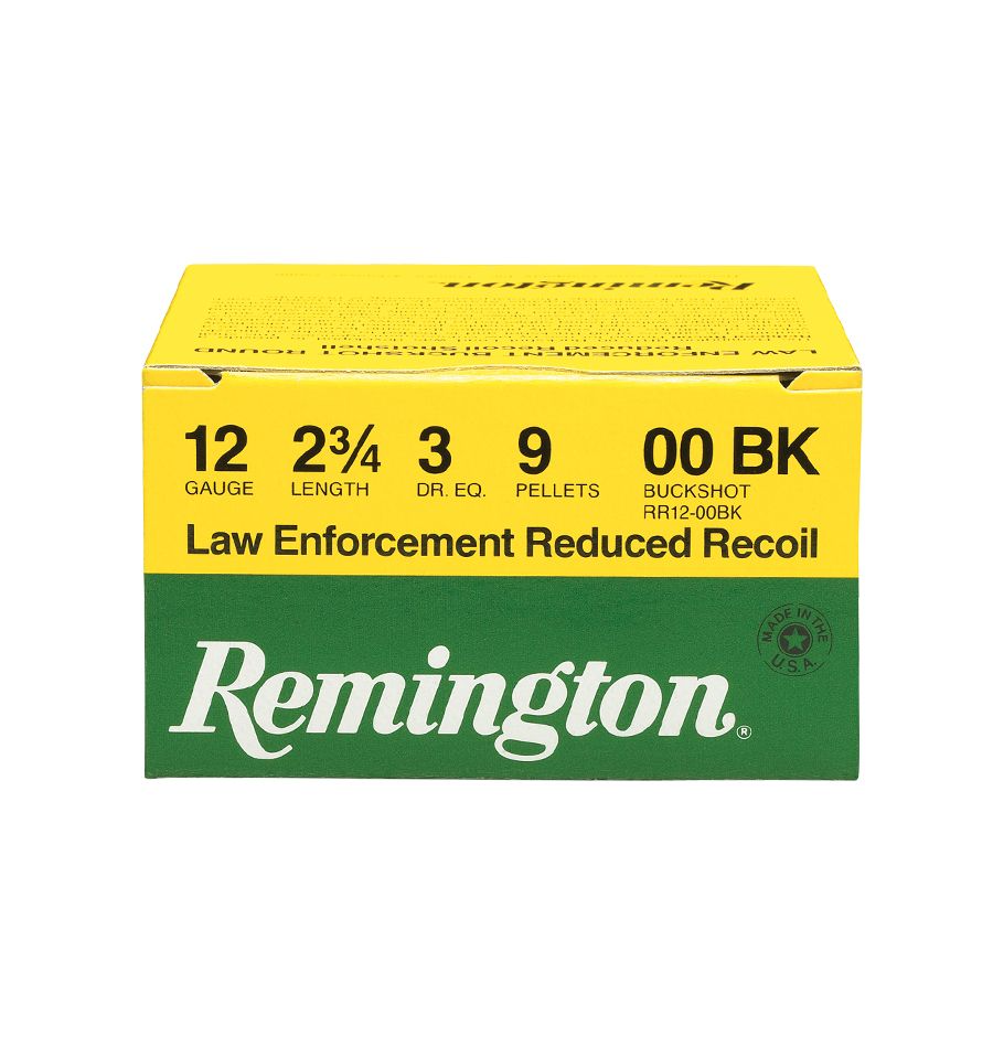 Remington Le Reduced Recoil 12 Gauge 9 Pellets 2 3/4'' 00 Buckshot Shotgun Buckshot Ammunition