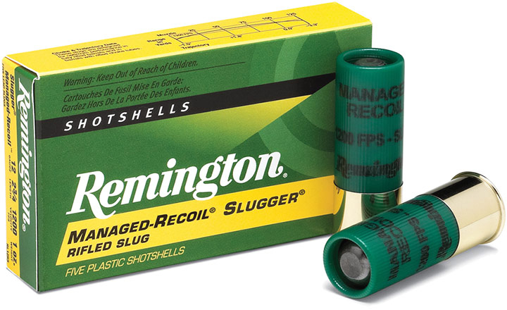 Remington Managed-Recoil Slugger 12 Gauge 1 oz 2.75in Rifled Slug Shotgun Slug Ammunition