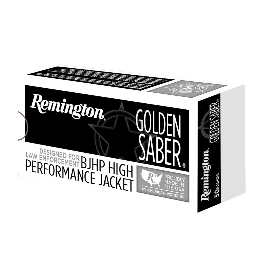 Remington Premier Golden Saber .40 S&W Bonded 180 Grain BJHP Brass Case Pistol Ammunition