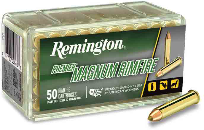 Remington Premier Rimfire .22 Winchester Magnum Rimfire 33 Grain AccuTip-V Brass Cased Rimfire Ammunition