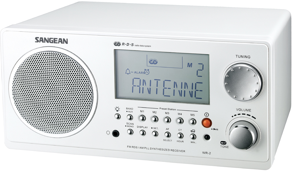 Sangean WR-2BK FM-RBDS AM Wooden Cabinet Digital Tuning