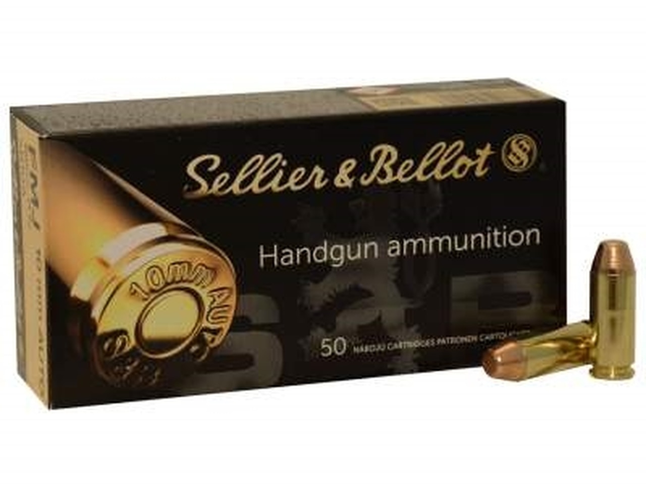 Sellier & Bellot 10mm 180 Grain Full Metal Jacket Brass Cased Pistol Ammunition