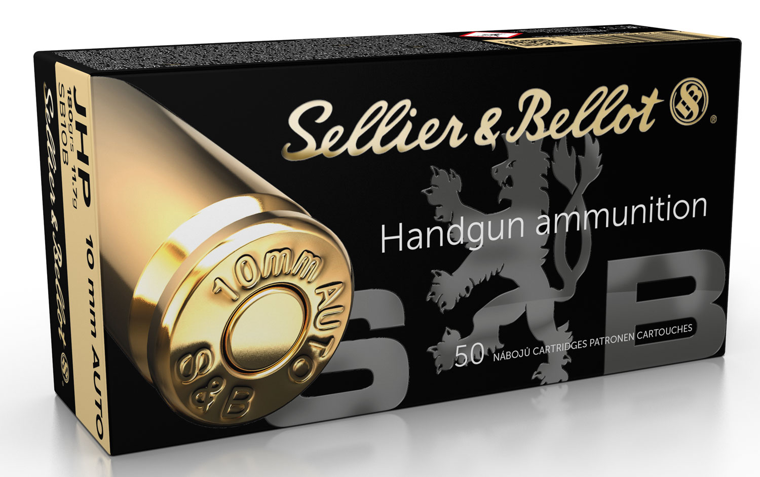 Sellier & Bellot 10mm 180 Grain Jacketed Hollow Point Pistol Ammunition