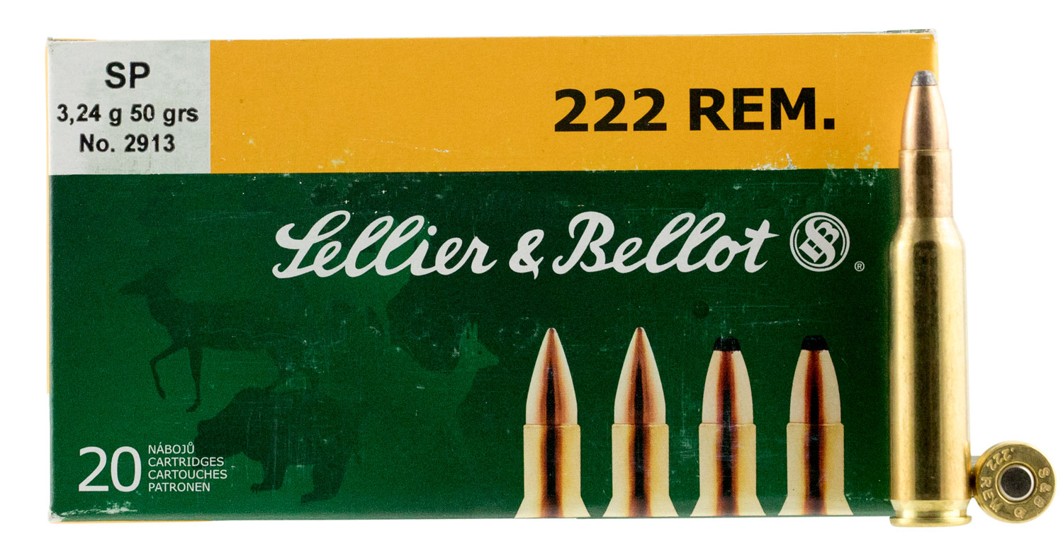 Sellier & Bellot 222 Remington 50 Grain Soft Point Rifle Ammunition