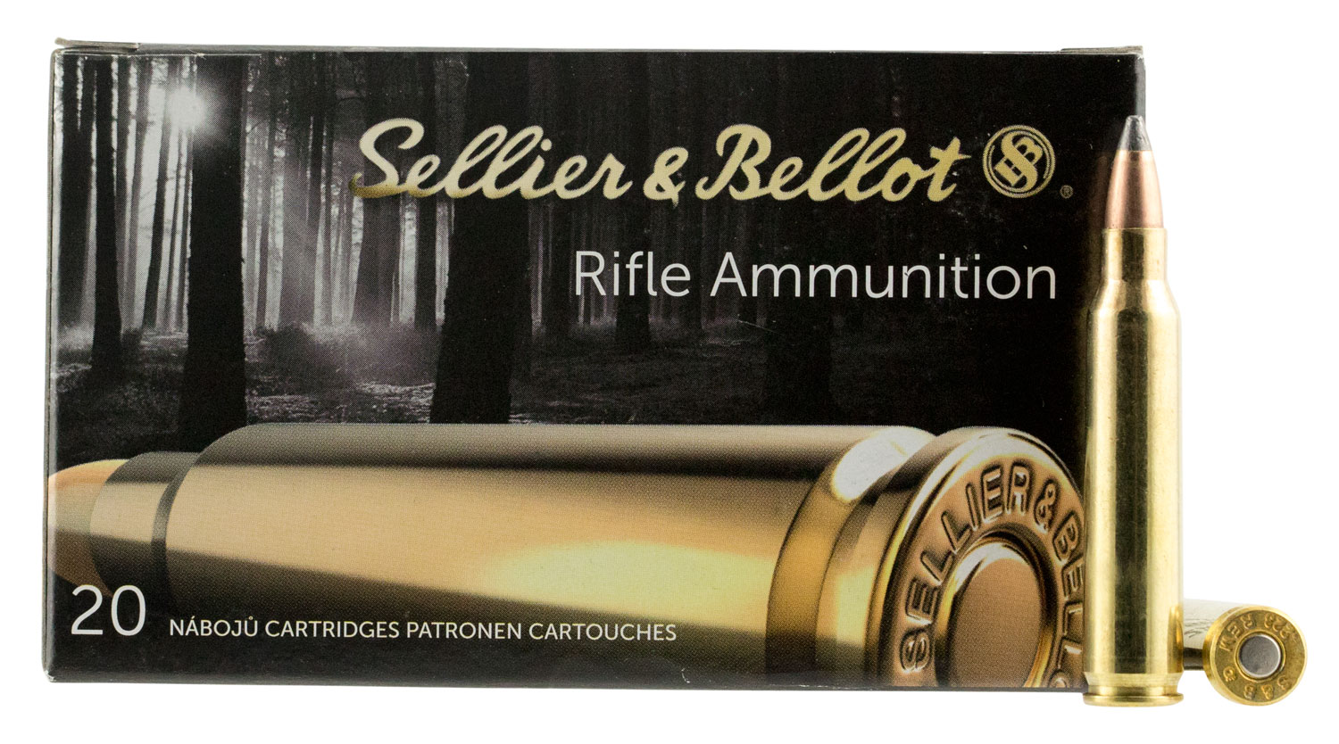 Sellier & Bellot 223 Remington 55 Grain Soft Point Rifle Ammunition