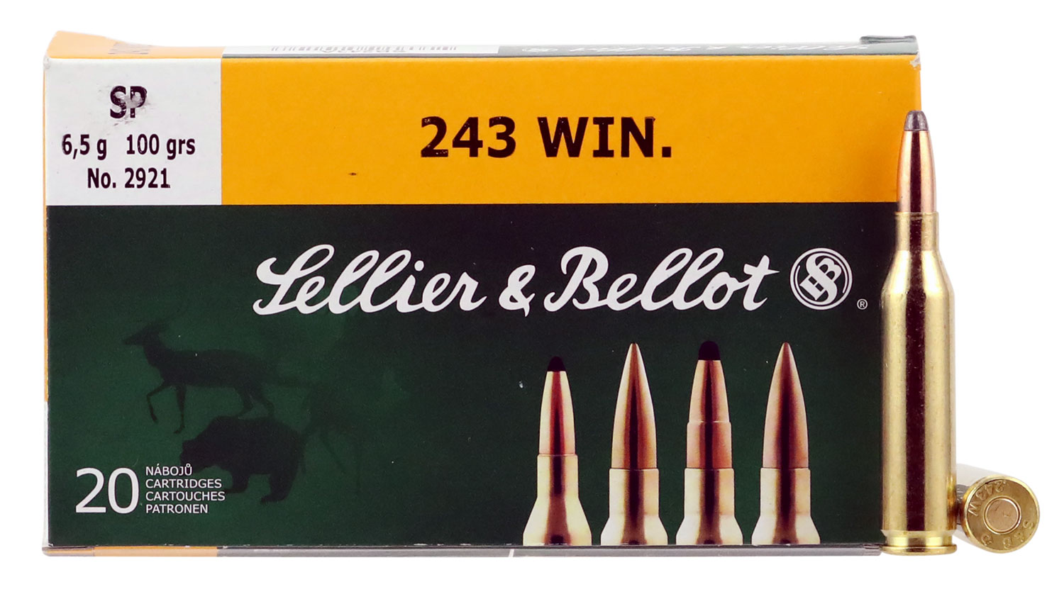 Sellier & Bellot 243 Winchester 100 Grain Soft Point Rifle Ammunition