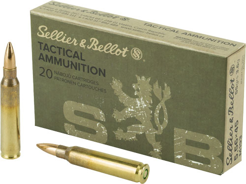 Sellier & Bellot 5.56X45 M193 55 Grain Full Metal Jacket Rifle Ammunition