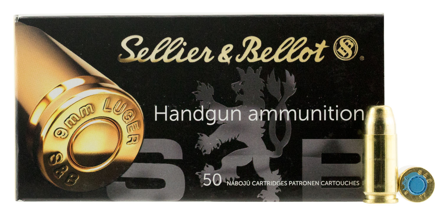 Sellier & Bellot 9mm Luger 140 Grain Subsonic Full Metal Jacket Brass Cased Pistol Ammunition