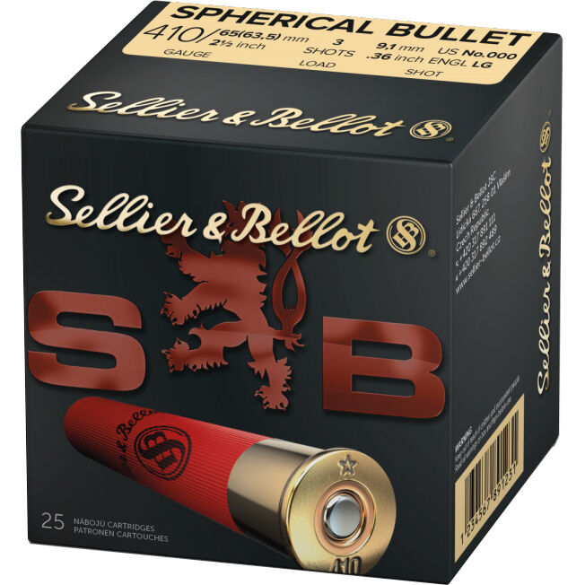 Sellier & Bellot Spherical .410 3 Pellet 2.5in Shotgun Ammunition