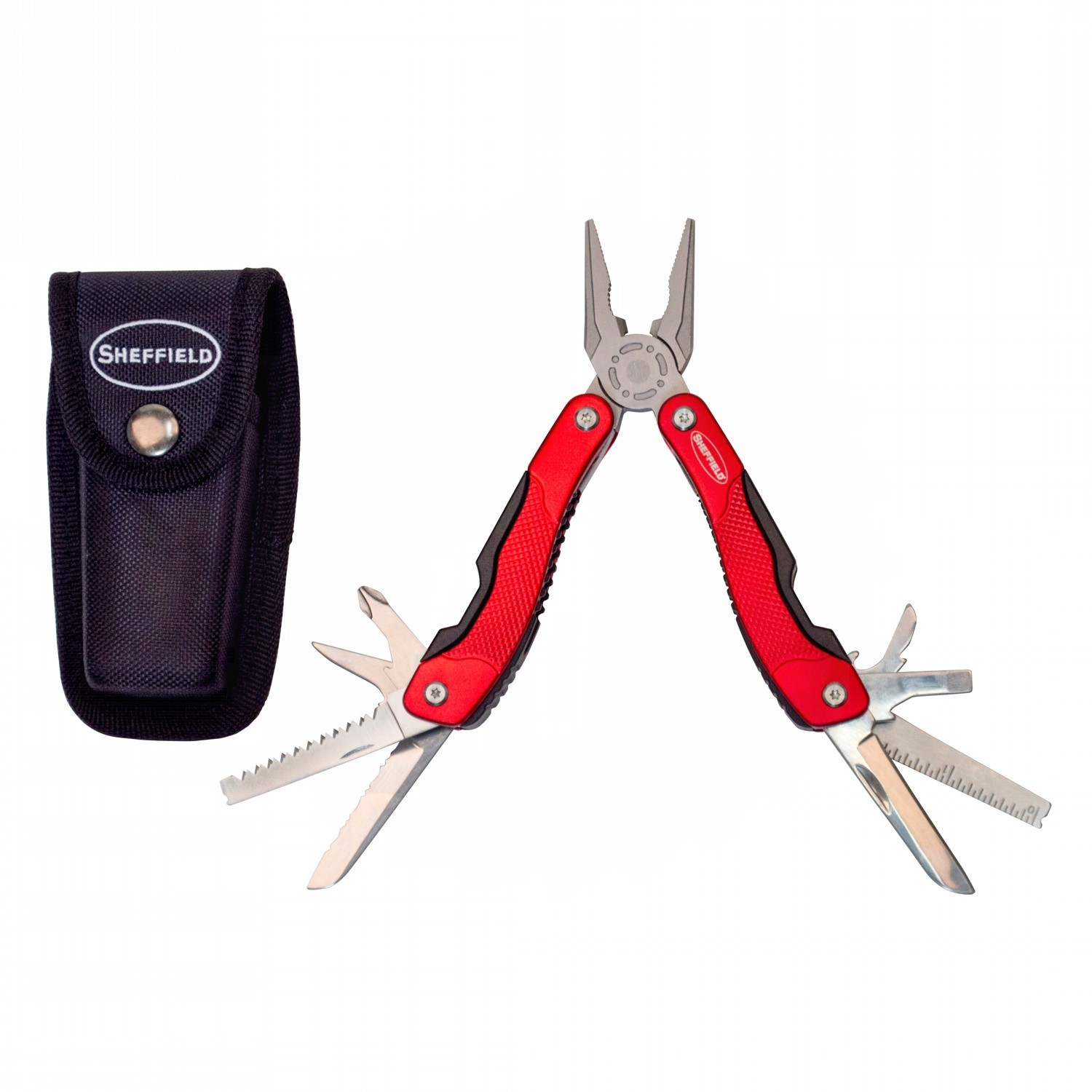 Sheffield 12-in-1 Folding Multi Tool w/ Pouch | Free Shipping over