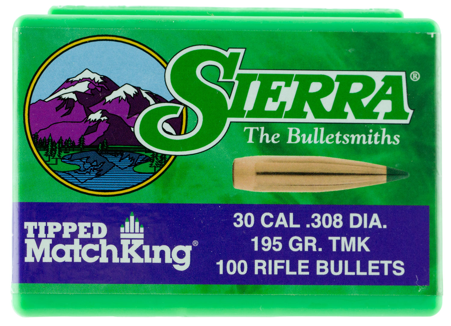 Sierra .30 Caliber 195 Grain Tipped MatchKing Rifle Bullets
