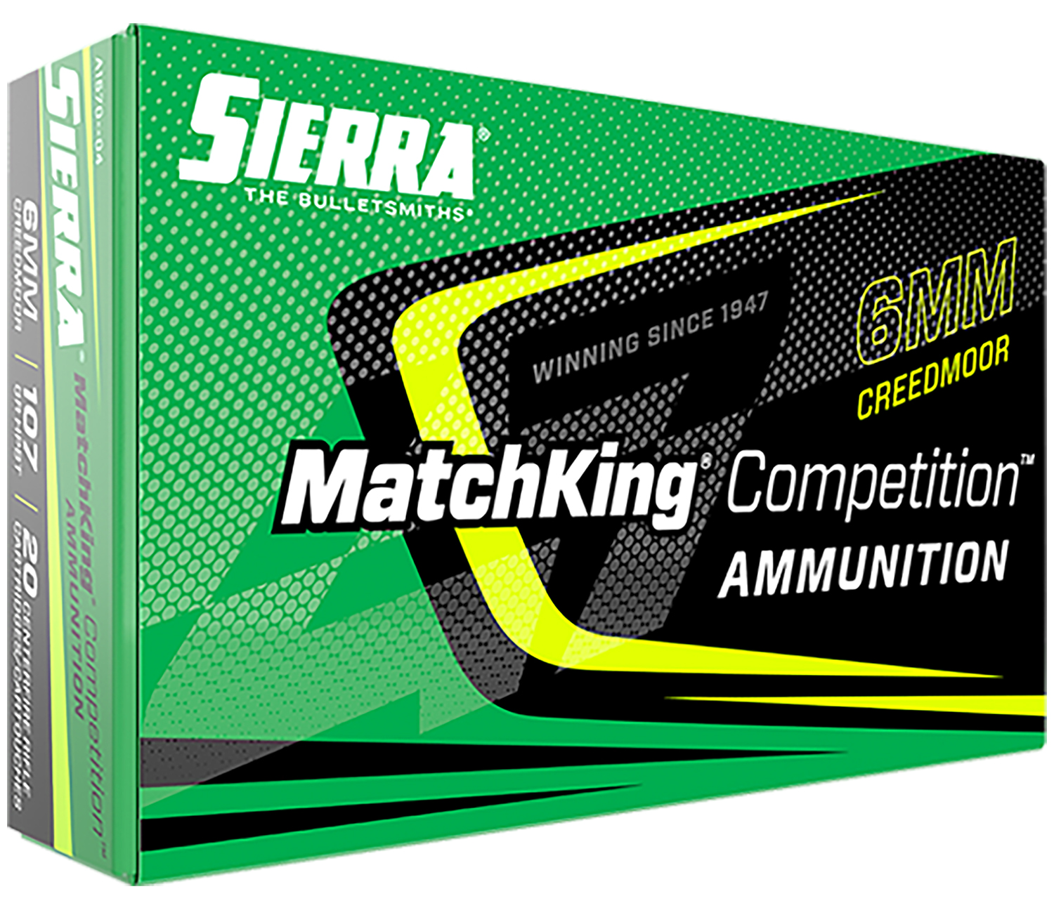 Sierra MatchKing 6mm Creedmoor 107 Grain Hollow Point Boat Tail Brass Cased Centerfire Rifle Ammunition