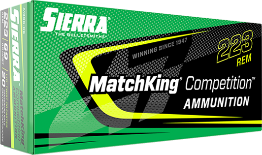 Sierra MatchKing .223 Remington 69 Grain Hollow Point Boat Tail Brass Cased Rifle Ammunition