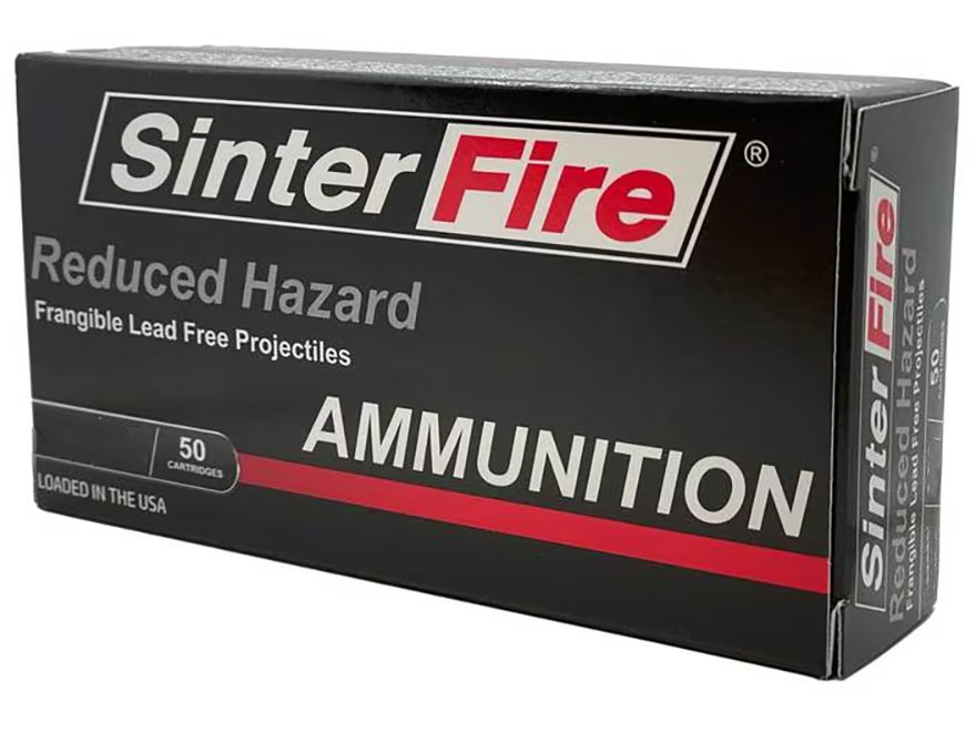 SinterFire Reduced Hazard 380 Auto 75 Grain Frangible Brass Cased Pistol Ammunition