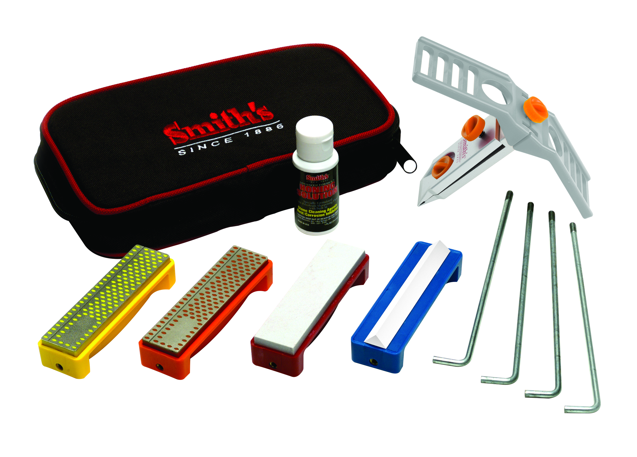 Smith's Consumer Products Store. ADJUSTABLE ANGLE PULL-THRU KNIFE SHARPENER