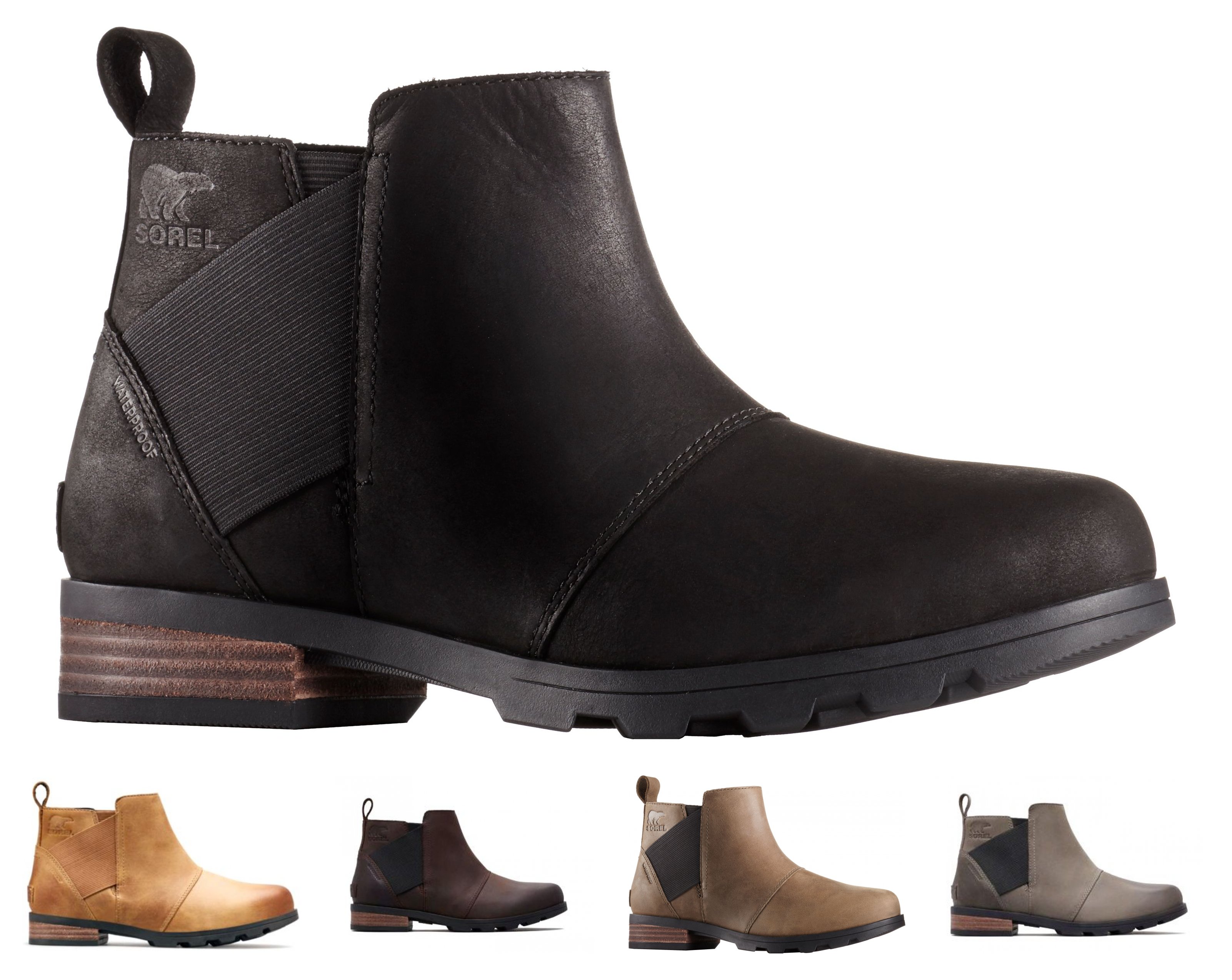 sorel emelie chelsea boot cattail