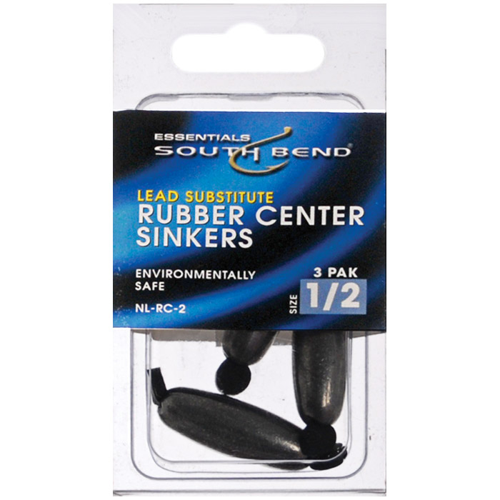 South Bend Nl-rc-2 Nonlead Rubbercore 1/2 Size Fishing Sinker for sale online 