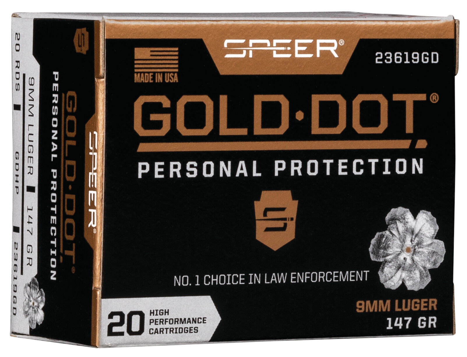 Speer Gold Dot 9 mm Luger 147 Grain Gold Dot Hollow Point Centerfire Pistol  Ammunition | 18% Off Free Shipping over $49!