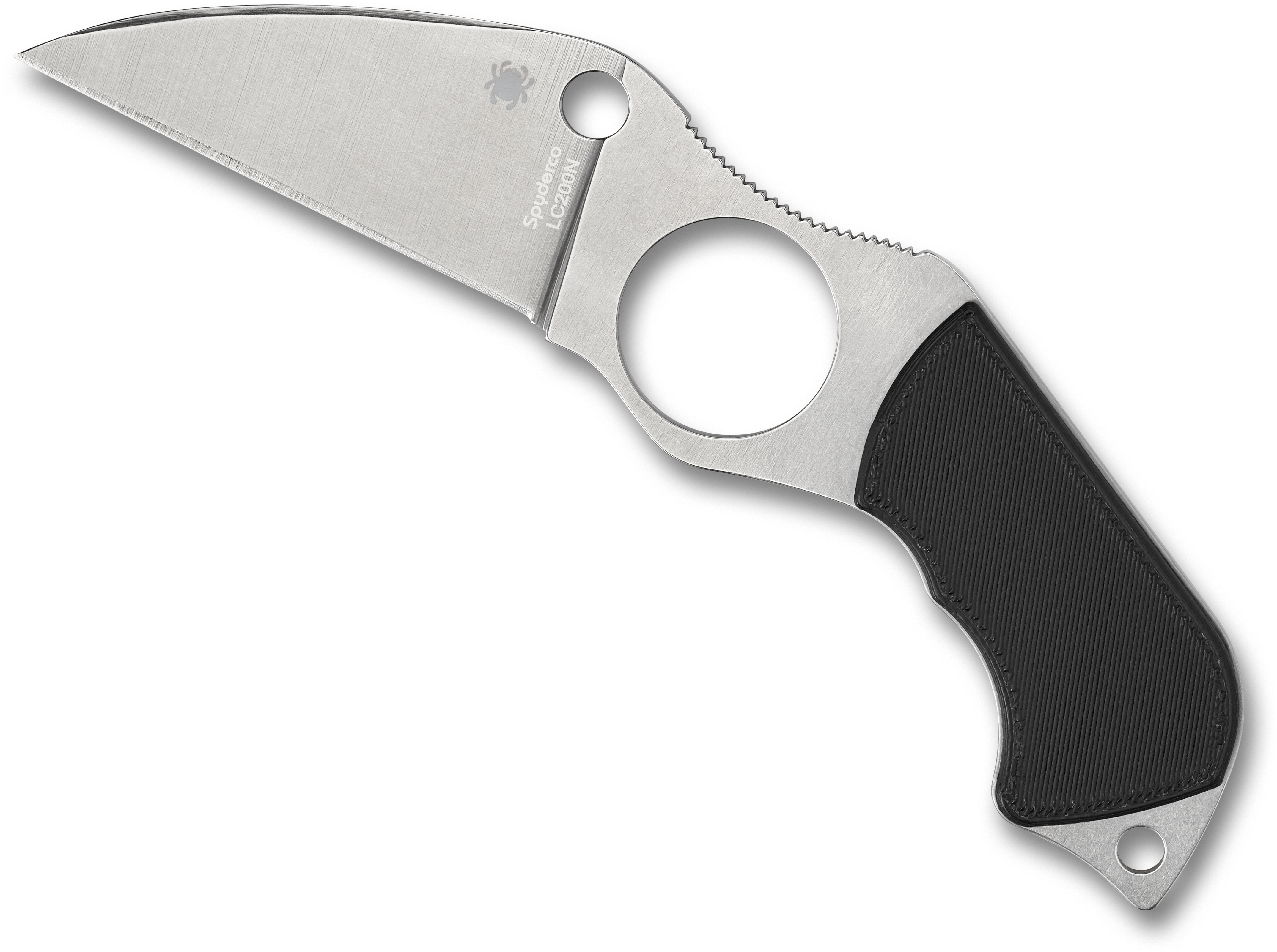 Spyderco Utility Kitchen Knife 6.5 in Serrated Black Handle