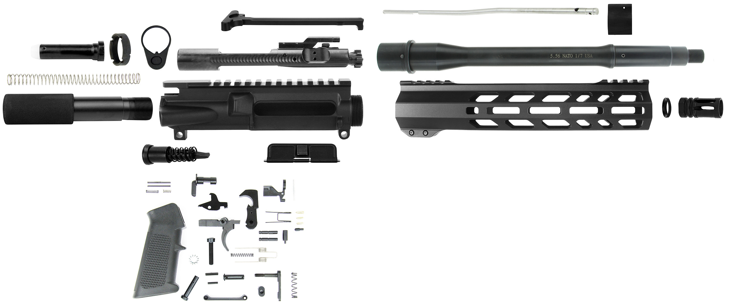 TacFire 10.5in Unassembled 5.56 Nato Pistol Build Kit