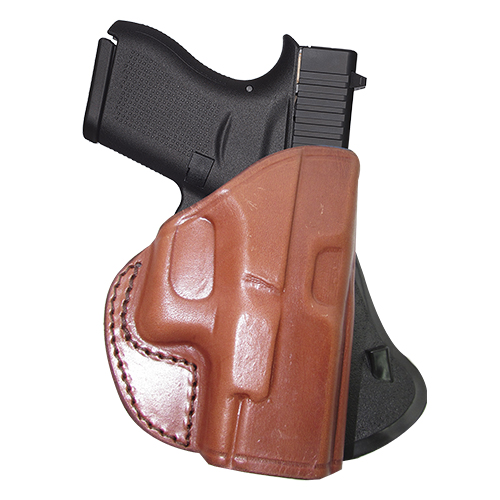 TAGUA RH Rotating Quick Draw Paddle Holster Brown Leather for GLOCK 45 