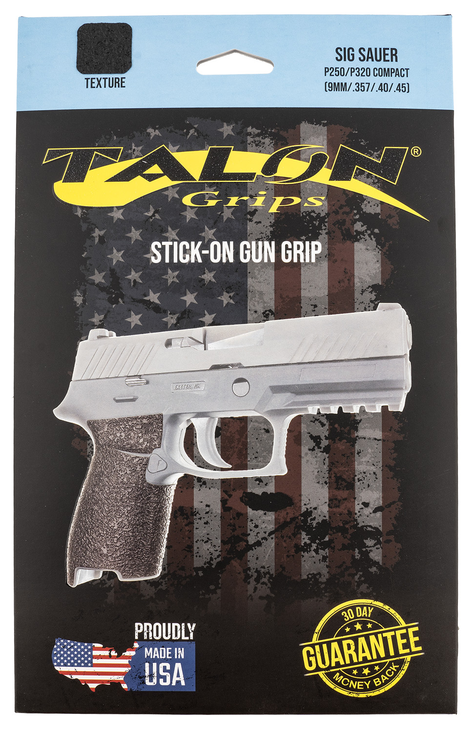 Talon Grips EV07R Adhesive Grip Textured Black Rubber, Fits (Compact) Sig P250,