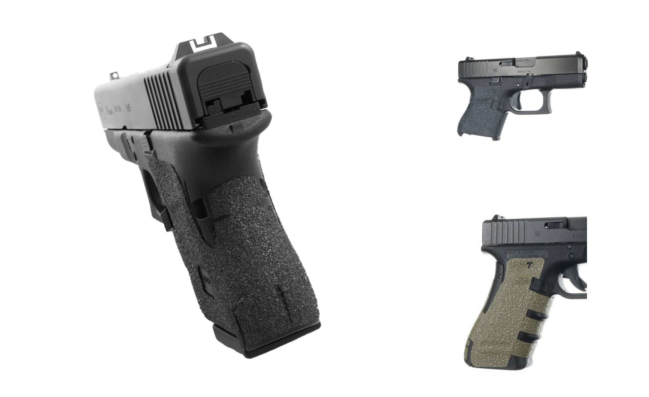 Gen3 29SF,30SF,30S,36 Black Granulate grip 107G Talon Grip for Glock 29,30,36 
