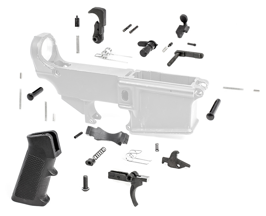 Tiger Rock AR-10/LR-308 Lower Parts Kit w/ Grip & Trigger Guard