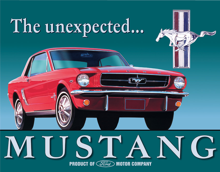 Classic Mustang tin sign 12.5in x 16in 