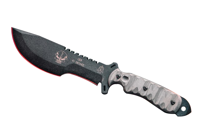 Tops Scalpel Fixed Blade Knife Black Linen Micarta Handle Plain