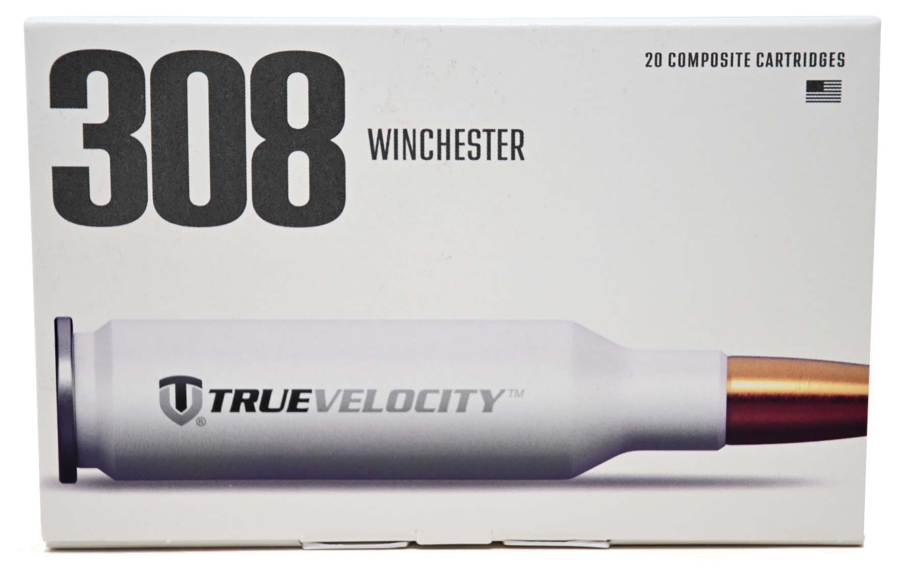 True Velocity Nosler Custom Competition .308 Winchester 168 Grain Hollow Point Boat Tail Polymer Centerfire Rifle Ammunition