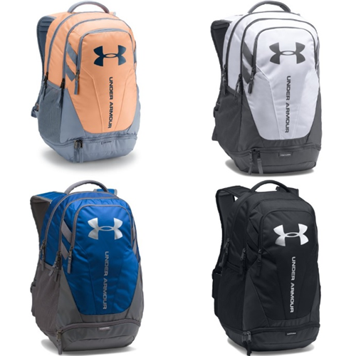 white and grey under armour backpack