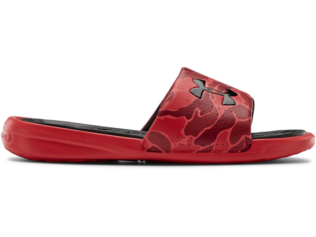 under armour red slides