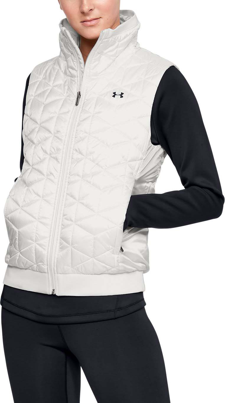 Virginia Tech Hokies Under Armour WOMEN'S White Storm Fitted Hooded Puffer  Vest