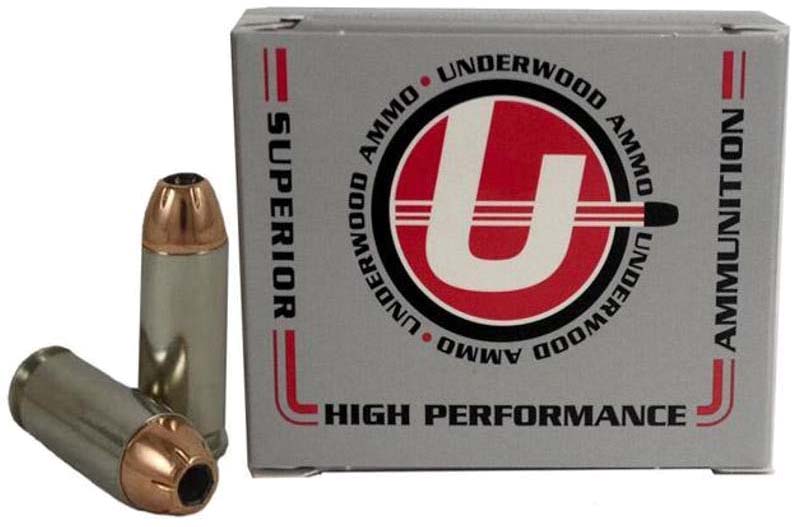 Underwood Ammo 10mm Auto 155 Grain Jacketed Hollow Point Nickel Plated Brass Cased Pistol Ammunition