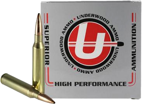 Underwood Ammo .338 Lapua 300 Grain Hollowpoint Boat Tail Match Nickel Plated Brass Cased Rifle Ammunition