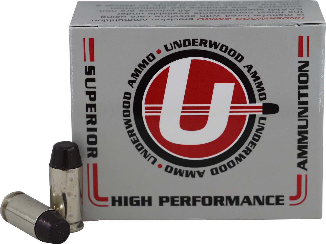 Underwood Ammo .40 S&W 200 Grain Coated Hard Cast Nickel Plated Brass Cased Pistol Ammunition