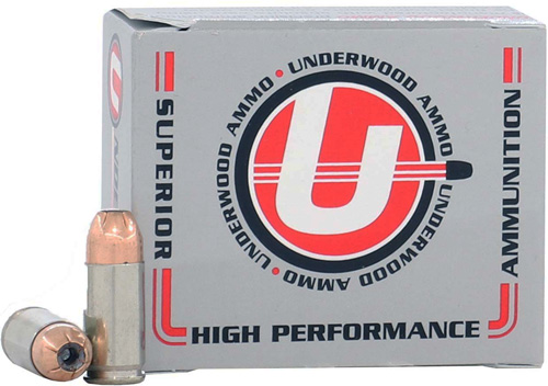 Underwood Ammo .40 S&W 165 Grain Bonded Jacketed Hollow Point Nickel Plated Brass Cased Pistol Ammunition