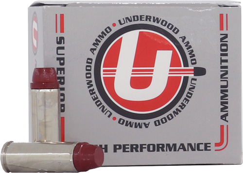 Underwood Ammo .45 Colt 255 Grain Coated Hard Cast Nickel Plated Brass Cased Pistol Ammunition