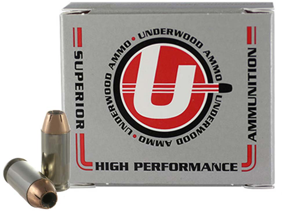 Underwood Ammo .460 Rowland 230 Grain Jacketed Hollow Point Nickel Plated Brass Cased Pistol Ammunition