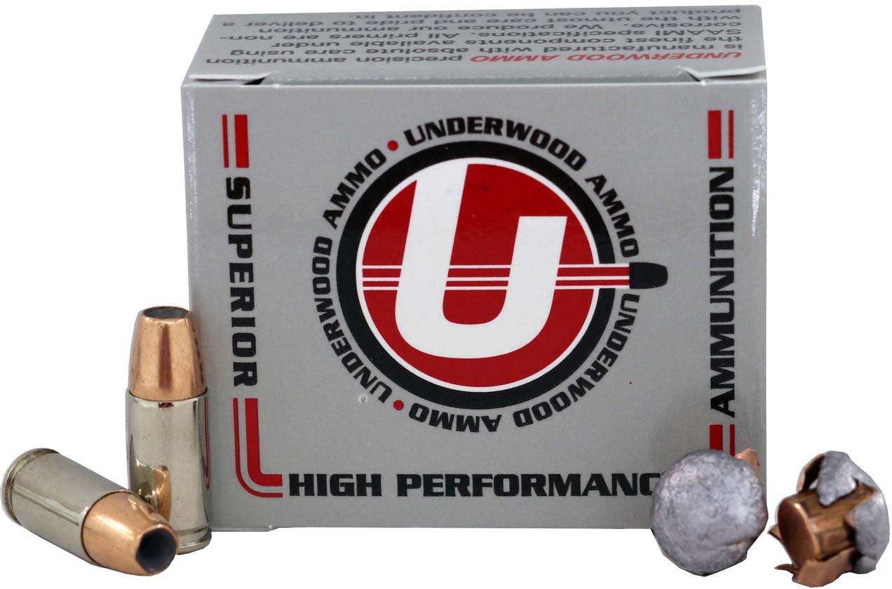 Underwood Ammo 9mm Luger +P+ 147 Grain Jacketed Hollow Point Nickel Plated Brass Cased Pistol Ammunition