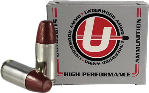 Underwood Ammo 9mm Luger +P 147 Grain Coated Hard Cast Nickel Plated Brass Cased Pistol Ammunition