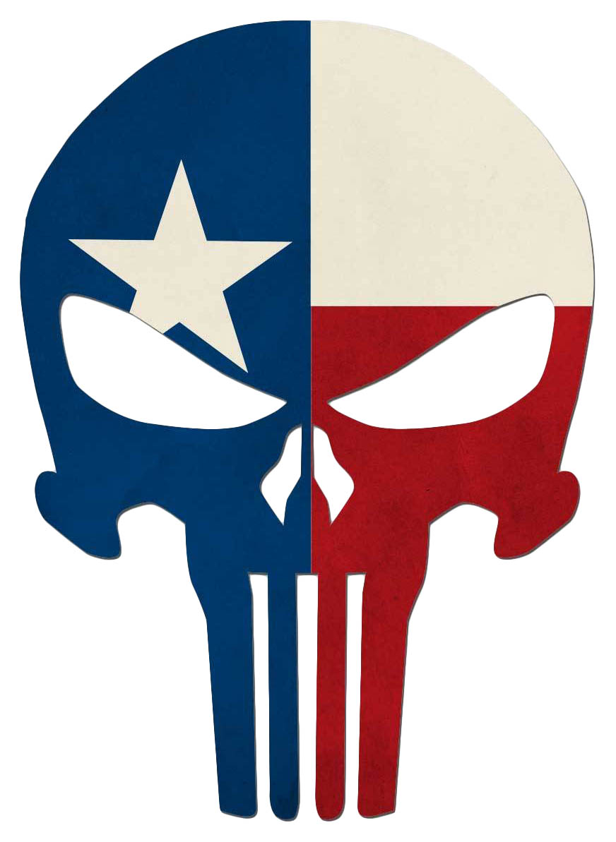United States Tactical Stickers - Texas Flag Skull