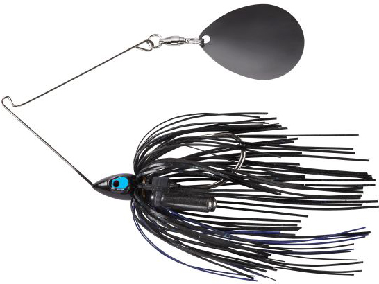 War Eagle Night Time Painted Head Single Colorado Spinnerbait Black Purple  1/2 oz