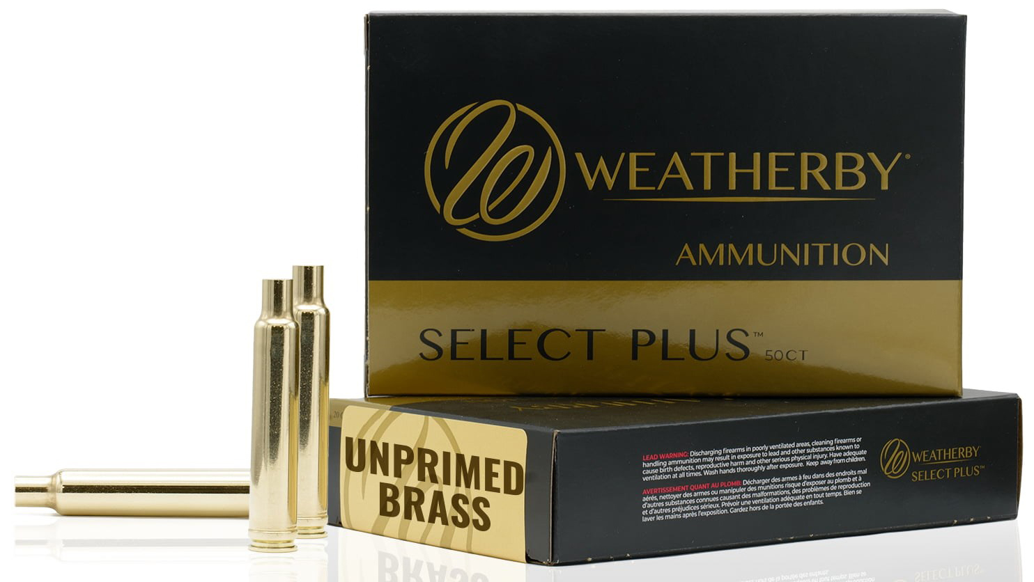 Weatherby BRASS280ACT50 Unprimed Cases 280 ACKLEY Rifle Brass 50 Per Box