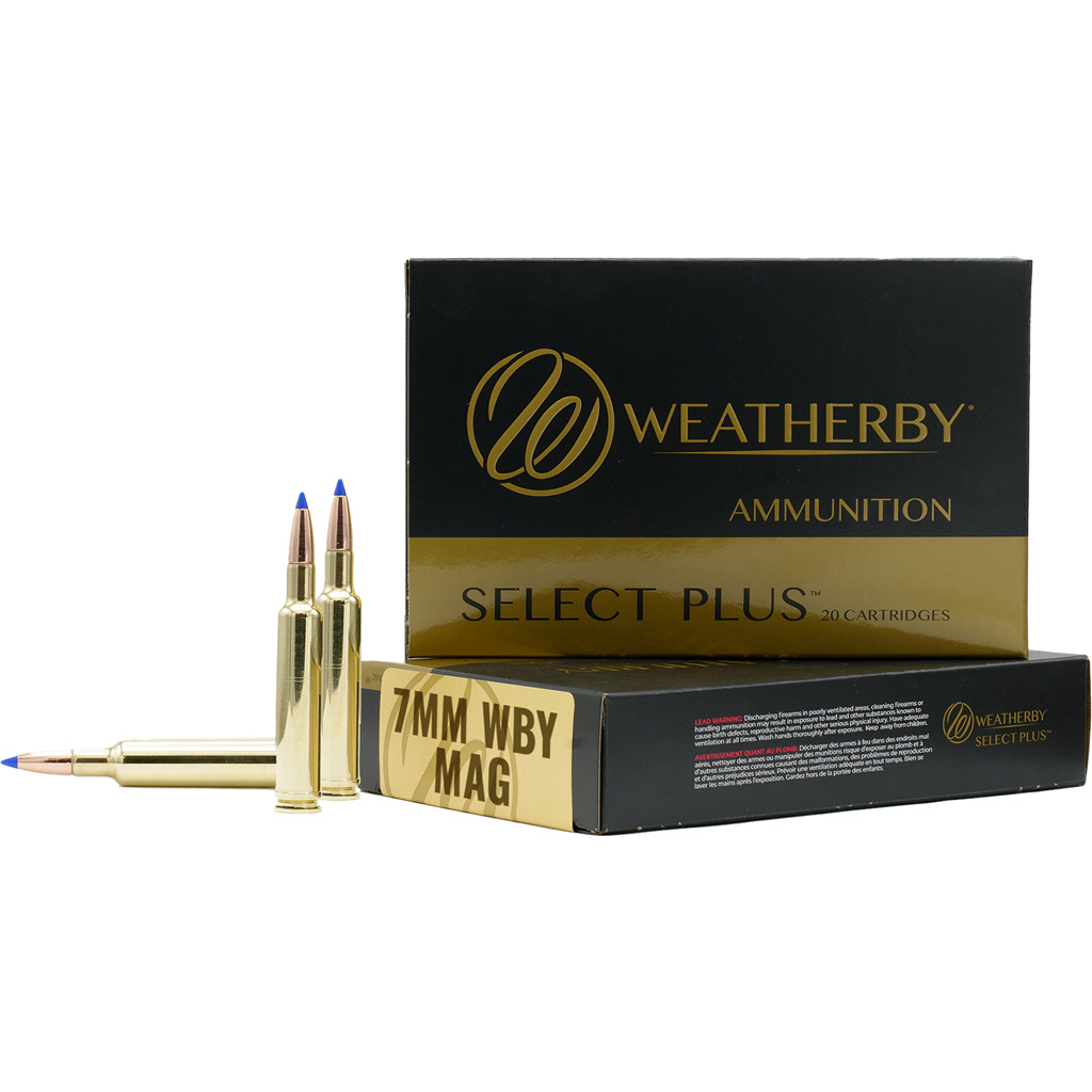 Weatherby Select Plus 7mm Weatherby Magnum 146 Grain Hammer Custom Brass Cased Centerfire Rifle Ammunition