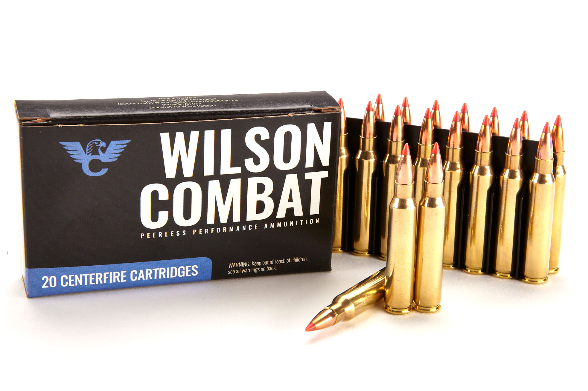 Wilson Combat Hornady V-MAX .223 Remington 60 Grain Brass Cased Rifle Ammunition