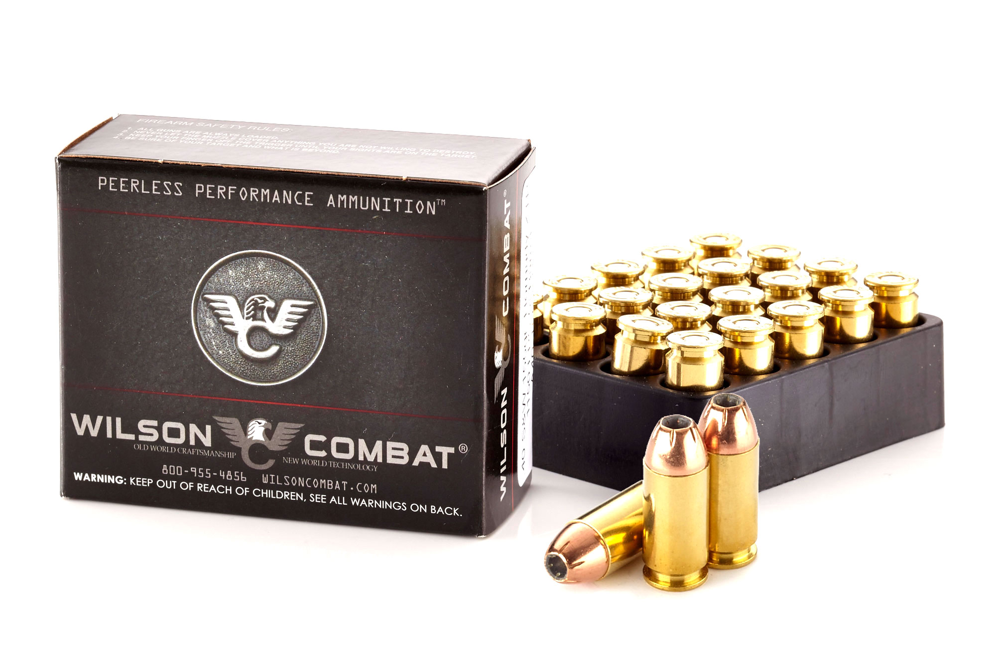 Wilson Combat Hornady XTP .40 S&W 155 Grain Brass Cased Pistol Ammunition